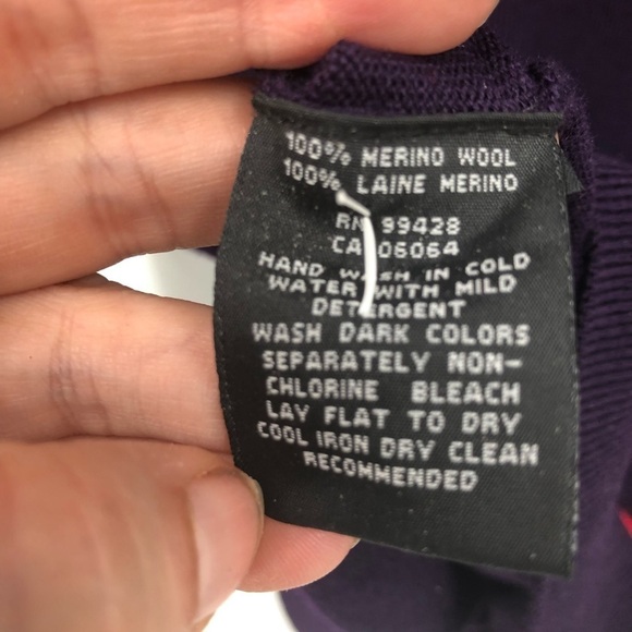 Bugatchi‎ Men’s purple and red v-neck sweater M - Picture 9 of 12